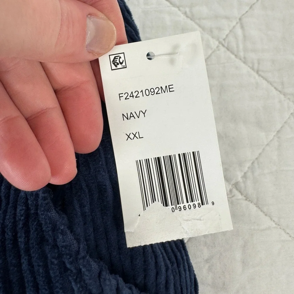 Weatherproof Vintage Mens Navy Blue Wide Corduroy Pants XXL F2421092ME New‎